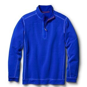 Tommy Bahama long sleeve 1/4 zip pullover  sweatshirt size LG preppy classic
